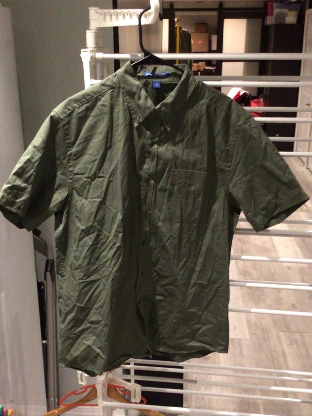Port Authority Olive Short-Sleeve Button-Down Shirt